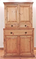 Antique Pine Flat To Wall Cupboard