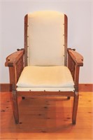 Antique Morris Victorian Oak Reclining Chair