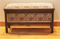 Antique Upholstered Window Bench With Storage