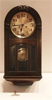 Antique Chiming Wall Clock With Key