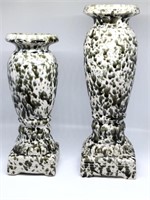 Pair of Vintage Ceramic Candle Holders