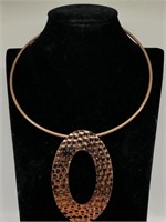 Vintage Hammered Copper Necklace