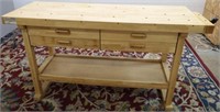 Windsor Design Workbench with Four Drawers