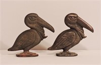 2 Vintage Figural Bottle Openers - Pelicans