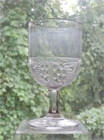 Early Pressed Glass Goblet c 1890's