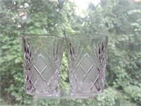 2 Early Pressed Glass Tumblers