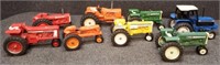 (8) Die-Cast 1:16 Scale Toy Tractors