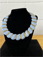 1960s BLUE THERMOSET CHOKER necklace