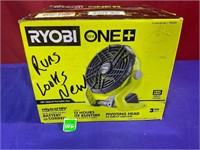 Ryobi Tested+Runs Hybrid Portable Fan 18v