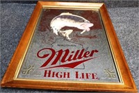 Largemouth Bass Miller High Life Beer Mirror
