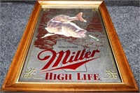 Walleye  Miller High Life Beer Mirror