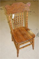Single Carved Wood Chair
