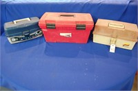 3 Plastic Tackle Boxes