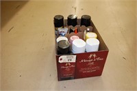 Box of Various Spray Paints and Adhesives