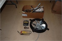 Attic Fan and Various Hand/Wood Tools