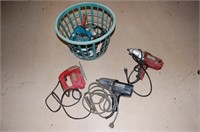 Basket of Assorted Power Tools