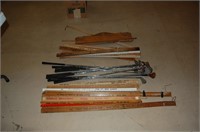 Golf Club and Wooden Yard Stick Lot