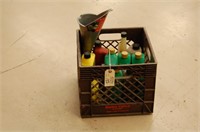Crate of Motor Oil and Fluids