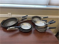 17 Frying Pans Mixed Sizes