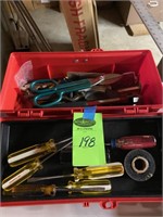 Plastic Tool Box w/Tools