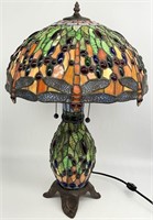 Outstanding Dragonfly Stained Glass Lamp