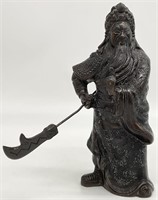 Bronze Chinese Dragon Warrior Statue