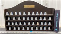 Wedgwood Thimble Collection with display shelf,