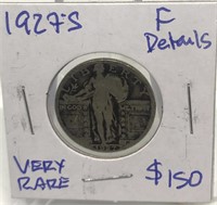 Very Rare 1927-S Standing Liberty Silver Quarter
