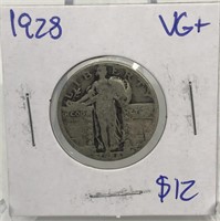 1928 Standing Liberty Silver Quarter coin