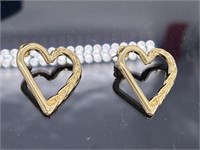 Gold Heart Shaped Earrings