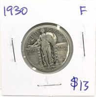 Vintage 1930 Standing Liberty Silver Quarter c