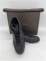 GUCCI Coda Guccissima Black Leather High-Top