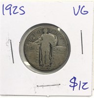 Vintage 1925 Standing Liberty Silver Quarter c