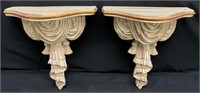 Pair of Carved Wall Sconces