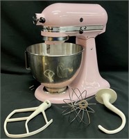 Pink KitchenAid Mixer w/ Attachments