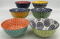 6 Decorative Porcelain Bowls