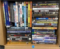 Box of assorted DVD movies