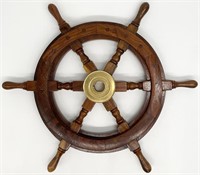 Decorative Wooden 19in Ship's Wheel