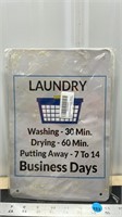 Decorative tin sign (8" x 12") - Laundry