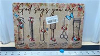 Decorative tin sign (8" x 12") - You are"¦