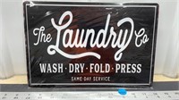 Decorative tin sign (8" x 12") - Laundry Co.
