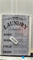 Decorative tin sign (8" x 12") - Laundry