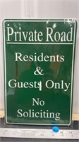 Decorative tin sign (8" x 12") - Private Road