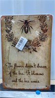 Decorative tin sign (8" x 12") - The Bee