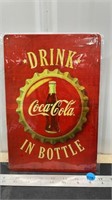 Decorative tin sign (8" x 12") - Drink Coke