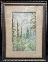 Antique J.W. Gable Landscape Watercolor