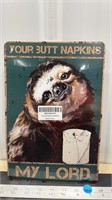 Decorative tin sign (8" x 12") - Butt Napkins