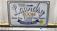 Decorative tin sign (8" x 12") - The Laundry