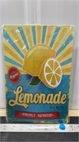 Decorative tin sign (8" x 12") - Fresh Lemonade
