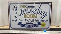 Decorative tin sign (8" x 12") - The Laundry